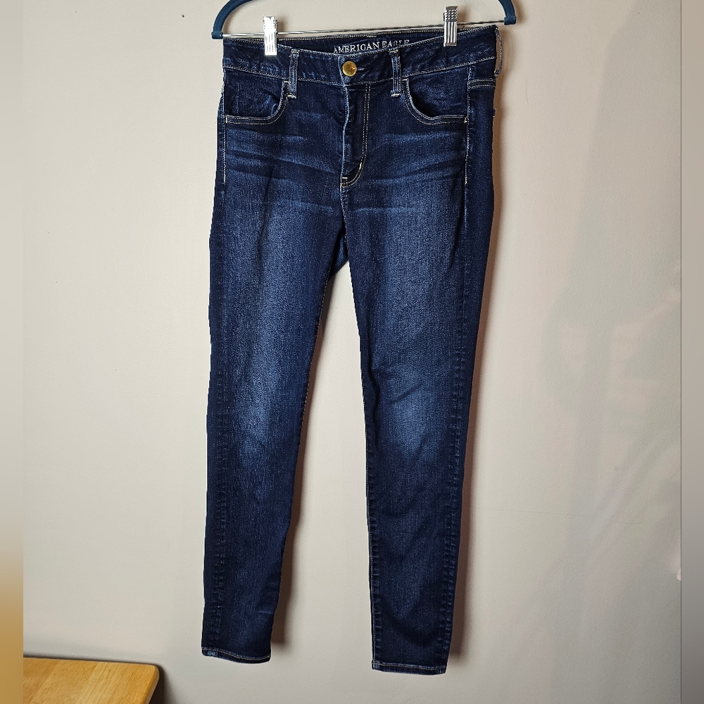 American Eagle Outfitters jeggings denim skinny jeans sz 10